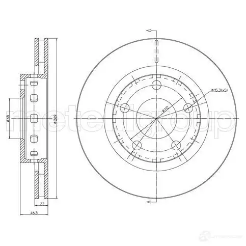 Тормозной диск METELLI 23-1123C E1 TCM 8032747130926 1213999