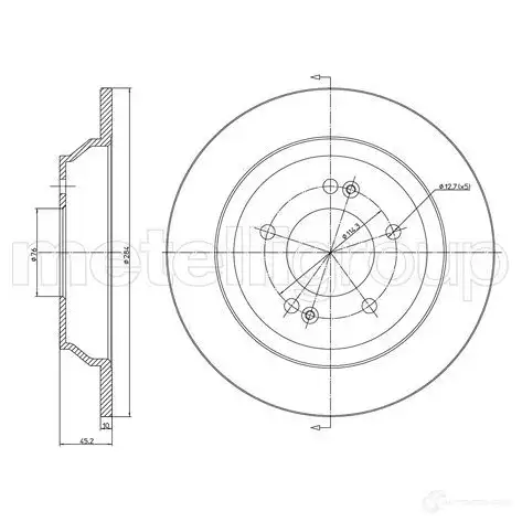 Тормозной диск METELLI 8032747115305 1214258 23-1514C UAXYU XT
