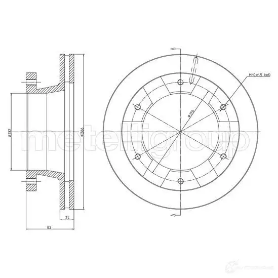Тормозной диск METELLI 1214375 UN0 LDD 23-1700 8032747178317