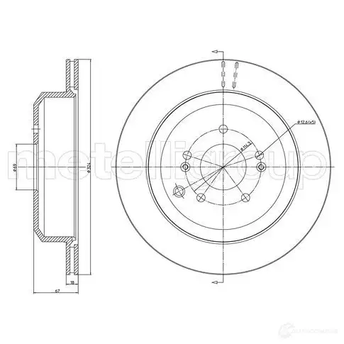 Тормозной диск METELLI 8032747178355 Z8 CKYW 23-1702C 1214377