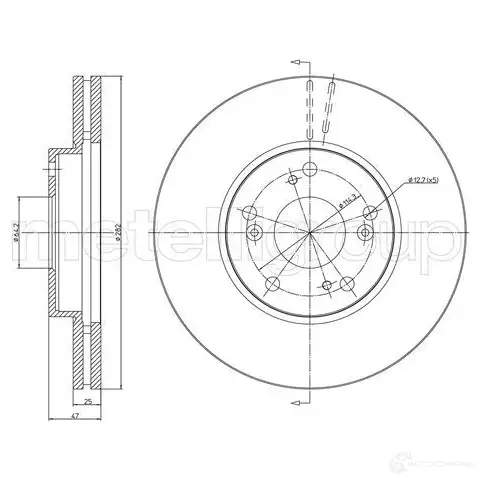 Тормозной диск METELLI SX R2WF 1214284 8032747129982 23-1555C