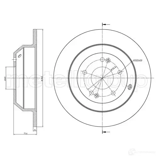 Тормозной диск METELLI 8032747107331 23-1347C 1214152 WCCT DL