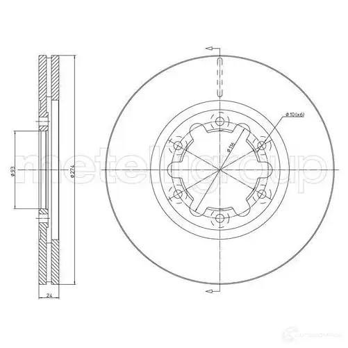 Тормозной диск METELLI 8032747177471 0M7 84DQ 23-1675C 1214353