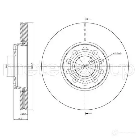 Тормозной диск METELLI 23-0745C 1213653 8032747026946 3KV SNU