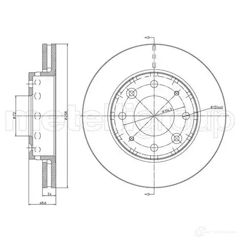 Тормозной диск METELLI G6 H51J 8032747119129 23-1128C 1214003 изображение 0