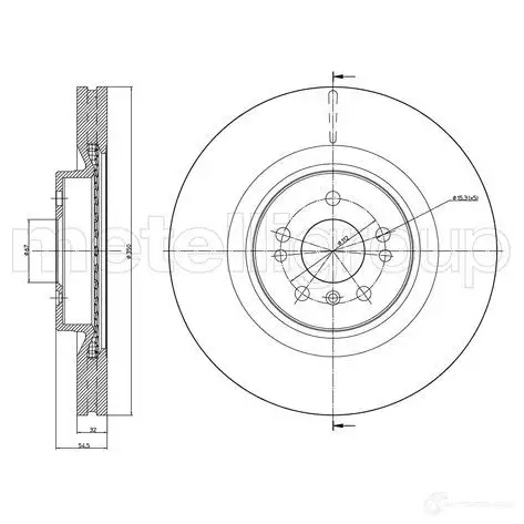 Тормозной диск METELLI CU29E2 I 23-0963C 1213854 8032747041314