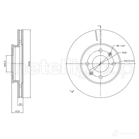 Тормозной диск METELLI 23-1870C 1437624022 2RF8P0 D изображение 0