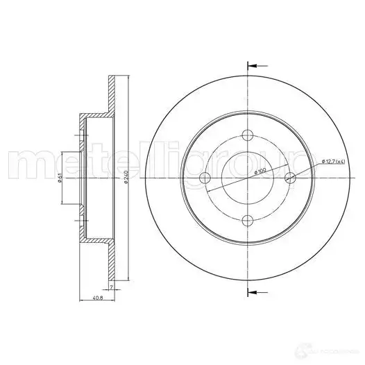 Тормозной диск METELLI 23-0720 8032747118849 J BAUX 1213633 изображение 0