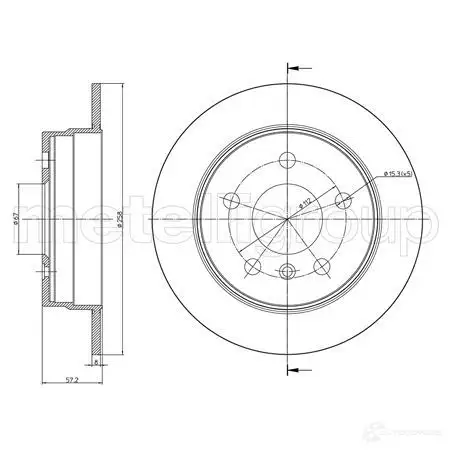 Тормозной диск METELLI ZDAT ZC3 8032747059722 23-0833C 1213729 - Изображение 1