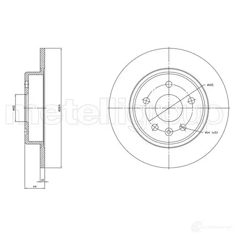 Тормозной диск METELLI X5I5O7 0 23-1823C 1437627145