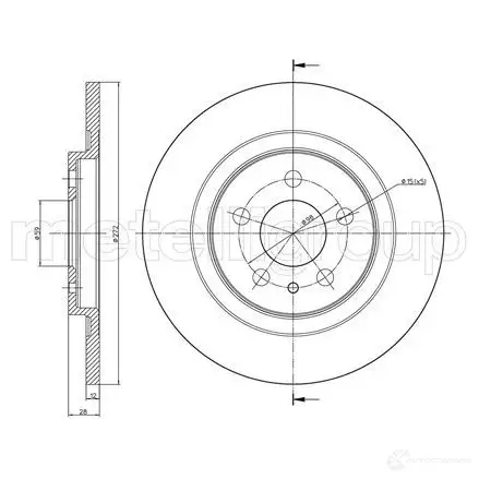 Тормозной диск METELLI 23-0554C 1198111452 9 4IZV 8032747228814 изображение 0