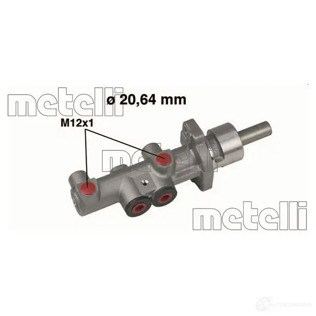 Главный тормозной цилиндр METELLI 8032747093719 05-0404 1208269 E5VG79 6 изображение 0