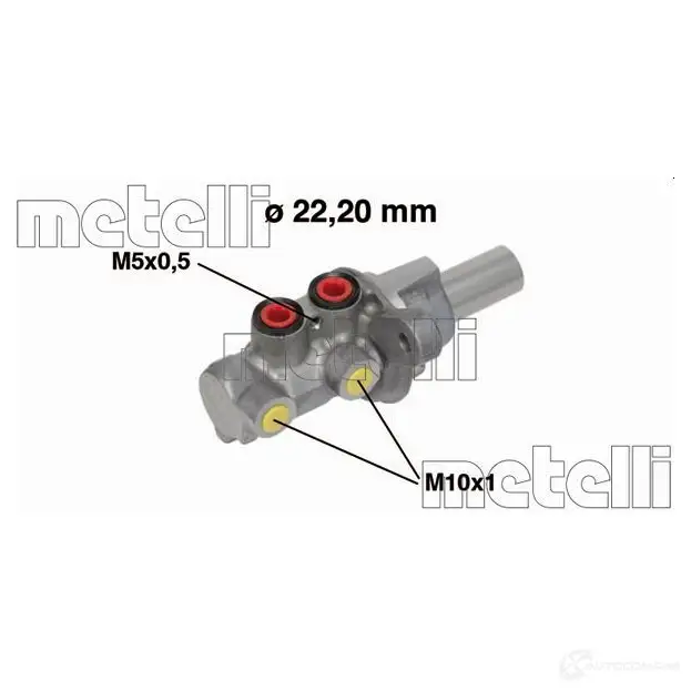 Главный тормозной цилиндр METELLI 8032747044261 1208475 Q0JB U 05-0684