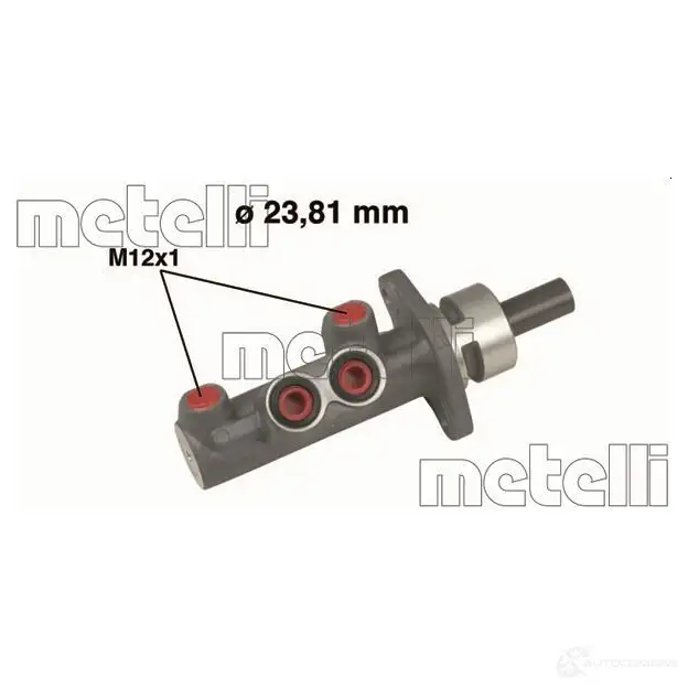 Главный тормозной цилиндр METELLI 8032747094549 1208327 05-0488 0KK 9IV изображение 0