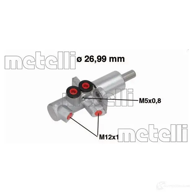 Главный тормозной цилиндр METELLI X SU6NF 05-0733 1208516 8032747050026 изображение 0
