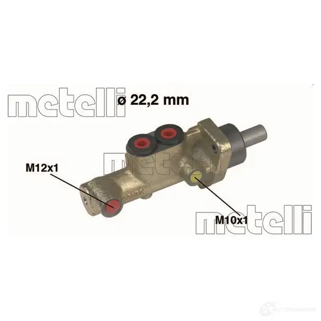 Главный тормозной цилиндр METELLI 05-0246 WN2M1Z 2 1208155 8032747092187