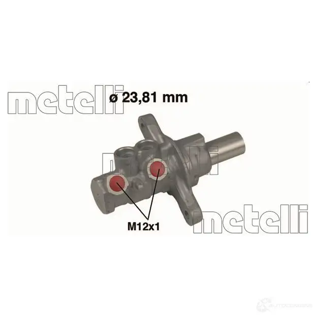 Главный тормозной цилиндр METELLI 05-0522 1208348 8032747094884 F PIWU