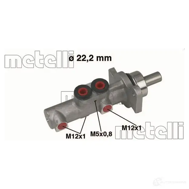 Главный тормозной цилиндр METELLI 8032747094044 1208291 B287L 2 05-0437 изображение 0