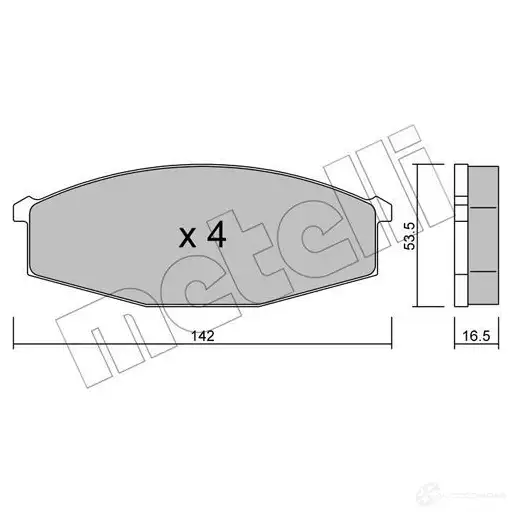 Тормозные колодки дисковые, комплект METELLI 2K5CK 22-0110-0 2 0863 1211911