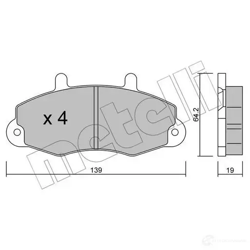 Тормозные колодки дисковые, комплект METELLI 22-0194-0 ANGEF5J 214 70 1212045