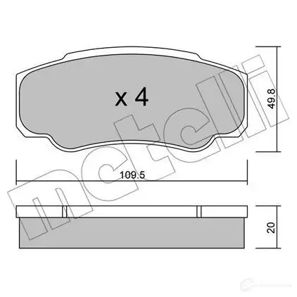 Тормозные колодки дисковые, комплект METELLI 22-0532-0 WP4JLS 1212496 239 21