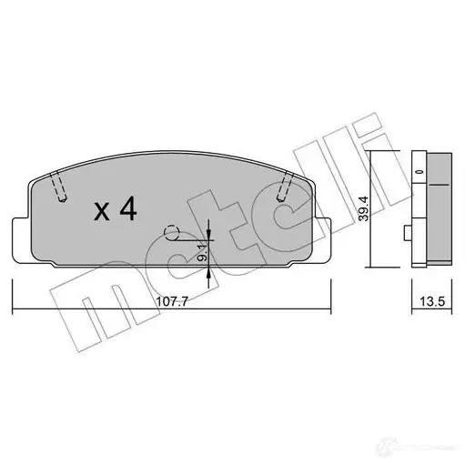 Тормозные колодки дисковые, комплект METELLI 1212215 24 045 V81IP2Q 22-0302-1