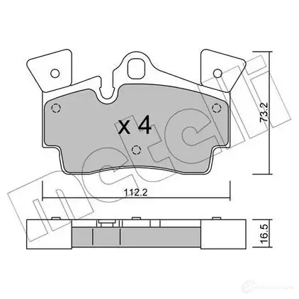 Тормозные колодки дисковые, комплект METELLI 1212682 240 10 Q3QP63O 22-0655-1 изображение 0