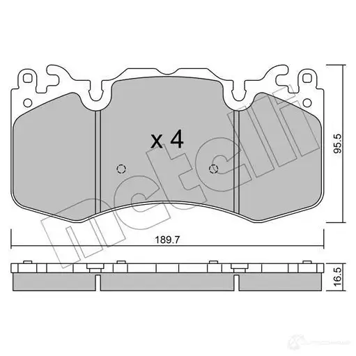 Тормозные колодки дисковые, комплект METELLI 24 659 22-1024-0 3LQH7 1213128