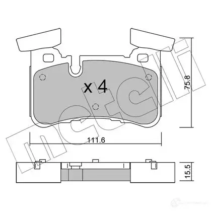 Тормозные колодки дисковые, комплект METELLI 1437947049 FIHFU0 9 22-1199-0 изображение 0