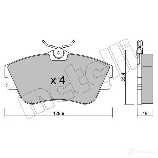 Тормозные колодки дисковые, комплект METELLI 22-0164-0 1211997 214 79 E9OGFT