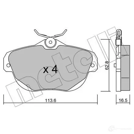 Тормозные колодки дисковые, комплект METELLI T2WNL 2446 2 22-0856-0 1212937