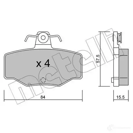 Тормозные колодки дисковые, комплект METELLI 21 545 1212052 22-0199-0 86G5YQL