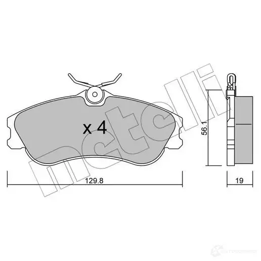 Тормозные колодки дисковые, комплект METELLI 6TBLF 22-0217-1 23 346 1212087 изображение 0