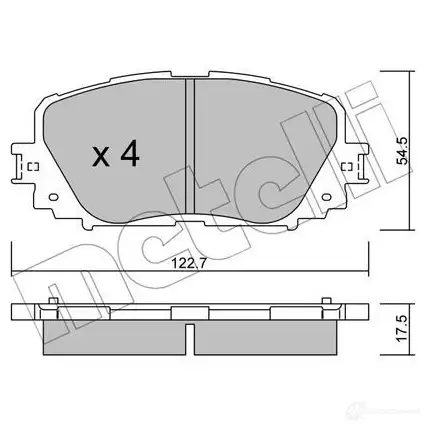 Тормозные колодки дисковые, комплект METELLI 24 708 XMAKA 1212897 22-0820-0 изображение 0