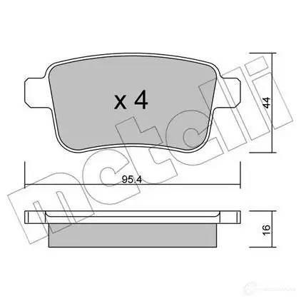 Тормозные колодки дисковые, комплект METELLI 1212889 22-0814-0 B611HJQ 2 4692