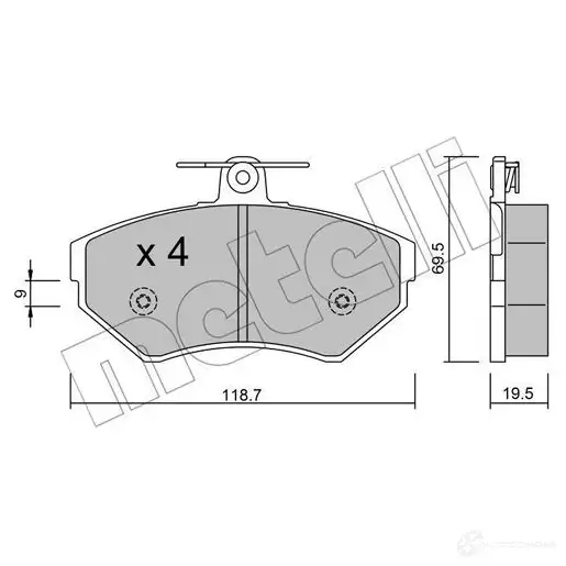 Тормозные колодки дисковые, комплект METELLI 1212081 2 1945 22-0215-0 S5S49