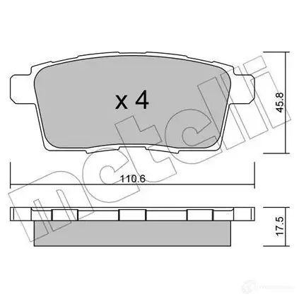 Тормозные колодки дисковые, комплект METELLI C07TWO 22-0873-0 2454 5 1212955 изображение 0