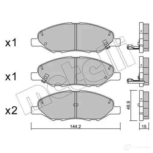 Тормозные колодки дисковые, комплект METELLI 2468 2 1212885 24683 22-0811-0