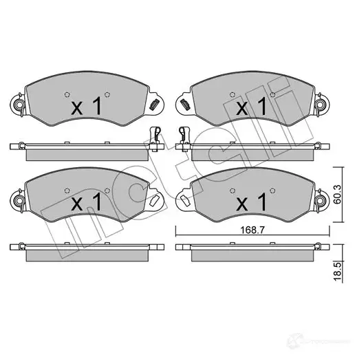 Тормозные колодки дисковые, комплект METELLI 22-1148-0 T5 AV5 1437947315 изображение 0