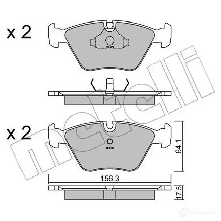 Тормозные колодки дисковые, комплект METELLI 22-0122-1 1211930 23126 20 968 изображение 0