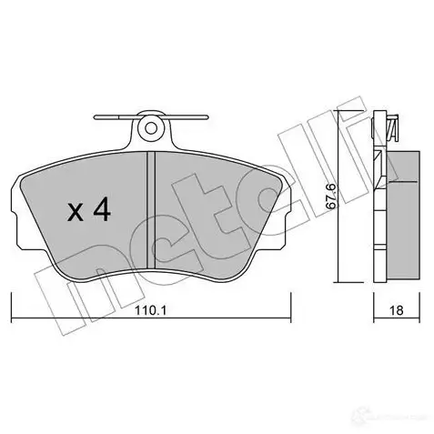 Тормозные колодки дисковые, комплект METELLI 212 17 22-0130-0 1211942 RFPIR изображение 0