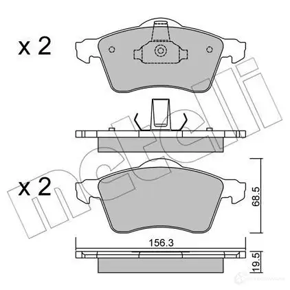 Тормозные колодки дисковые, комплект METELLI 218 83 21885 1212154 22-0263-0