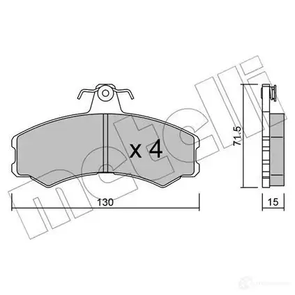 Тормозные колодки дисковые, комплект METELLI 1211751 WFDBW5F 22-0031-1 20 741