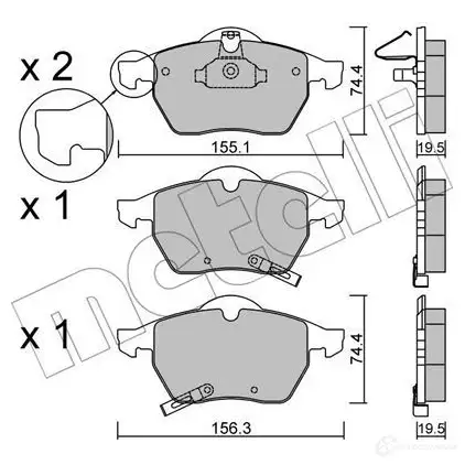 Тормозные колодки дисковые, комплект METELLI 23116 218 29 22-0118-1 1211923