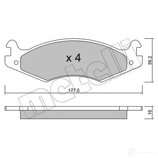 Тормозные колодки дисковые, комплект METELLI 2182 0 1211945 22-0133-0 SY5ML изображение 0