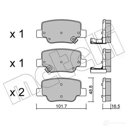 Тормозные колодки дисковые, комплект METELLI 249 26 22-0880-0 24927 1212963