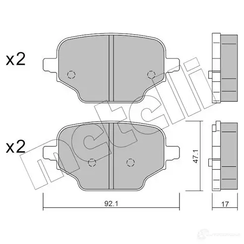 Тормозные колодки дисковые, комплект METELLI FITB 6 1437952314 22-1245-0 изображение 0