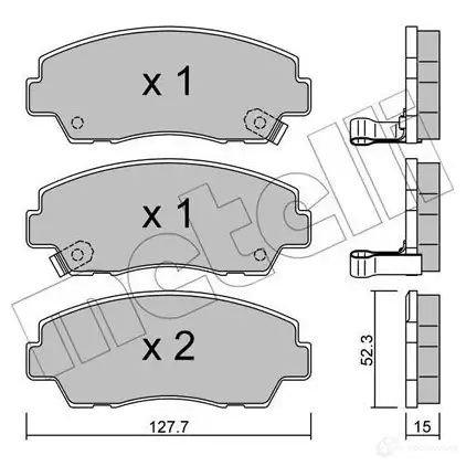 Тормозные колодки дисковые, комплект METELLI 21316 1212189 22-0283-0 21 315