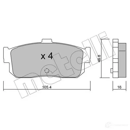 Тормозные колодки дисковые, комплект METELLI 22-0193-0 2171 3 4SHTG 1212043