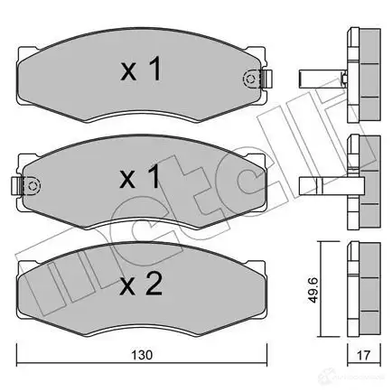 Тормозные колодки дисковые, комплект METELLI 22-0066-1 2 1119 1211833 21130 изображение 0